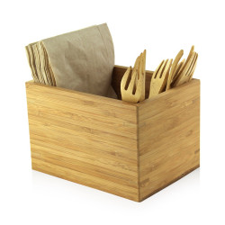 Porte ustensiles bambou 16 x 12 x 10,5 cm - 1 unités
