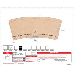 Pot carton fibre de bambou chaud et froid avec couvercle laminé PLA 12OZ