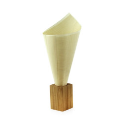 Support bambou individuel pour pic et cône 3 x 3 x 5,5 cm - 10 unités