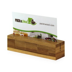 Porte menu en bambou 10 x 2,5 x 2,5 cm - 10 unités