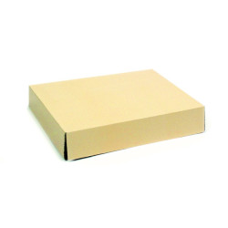 Couvercle pour plateau carton ivoire 26 x 32,5 x 0,6 cm - 100 unités