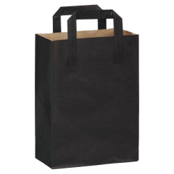 Sac cabas papier kraft brun imprimé noir 17,5 x 9 x 23 cm - 500 unités
