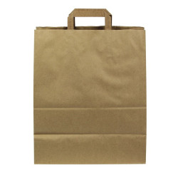 Sac cabas double-paroi papier kraft brun avec anses  - 32 cm x 17 cm x 38 cm - 250 unités