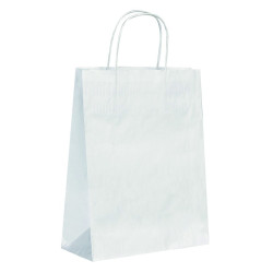 Sac cabas papier blanc poignées ficelles 22 x 10 x 29 cm - 250 unités