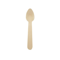 Cuillère à café bois 11 cm - 100 unités