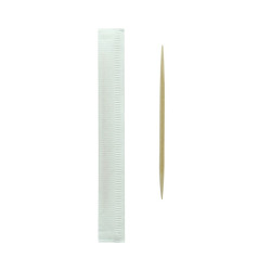 Cure dents en bois emballé individuellement 6,5 cm - 1000 unités