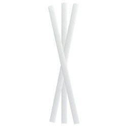 Chalumeau papier blanc pour smoothie emballé individuellement Diam: 0,8 cm 0,8 x 0,8 x 19,7 cm - 500 unités
