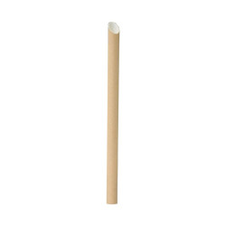 Paille biseautée Kraft pour Bubble Tea   H200mm - 250 unités