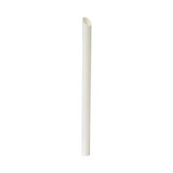 Paille biseautée blanche pour Bubble Tea   H200mm - 250 unités