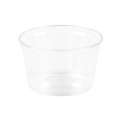 Coupe plastique PS cristal ronde 350 ml Diam: 11,2 cm 11,2 x 6,1 cm - 100 unités