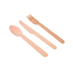 Cuillère bois 14 cm - 100 unités