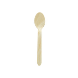 Cuillère bois 15,8 cm - 100 unités