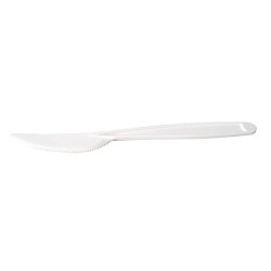 Couteau En Pp (50%) Et Matière Végétale Psm  Issu De L'Amidon De Maïs (50%) - 18.4 cm - 100 unités