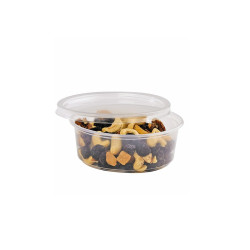 Pot Deli rond PP transparent 250 ml Diam: 11,6 cm 11,6 x 4 cm - 50 unités