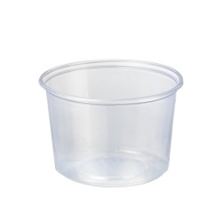 Pot Deli rond PP transparent 500 ml Diam: 11,6 cm 11,6 x 7 cm - 50 unités