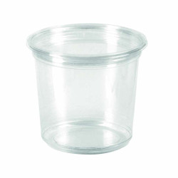 Pot Deli rond PLA transparent 750 ml Diam: 14,3 cm 14,3 x 6,9 cm - 50 unités