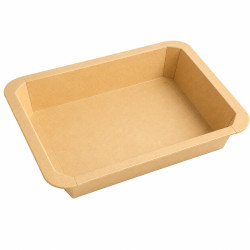 Barquettes GN 1/2 scellables en carton 325x265mm H48mm 3 160ml - 50 unités