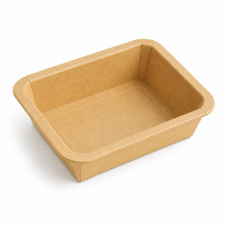 Barquettes GN 1/8 scellables en carton 160x130mm H45mm 520ml - 50 unités