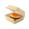 Boîte burger carton kraft brun 11 x 10 x 8 cm - 75 unités
