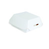 Mini boîte burger en carton blanc 9,8 x 9,5 x 5 cm - 25 unités