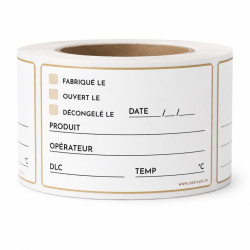 Étiquette dlc primaire et secondaire 70x40mm - 250 unités