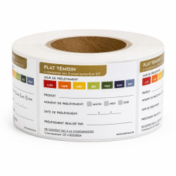 Étiquette plats témoins 70x40mm - 250 unités