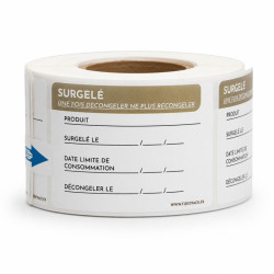 Etiquette permanente pour surgelé 70x40mm - 250 unités