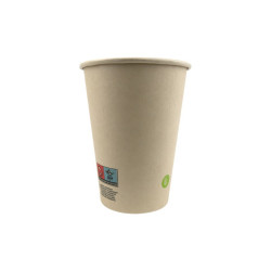 Gobelet en fibres de bambou avec laminage PE  - 350 ml - 9 cm x 6 cm x 11 cm - 50 unités