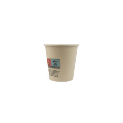 Verre en fibres de bambou avec laminage PE  - 72 ml - 5,4 cm x 3,7 cm x 5,7 cm - 50 unités