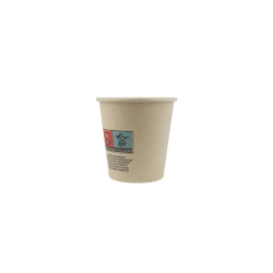 Gobelet en fibres de bambou avec laminage PE  - 90 ml - 6,2 cm x 4,5 cm x 6 cm - 50 unités