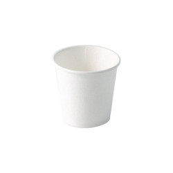 Gobelet carton blanc "AirCup"  - 120 ml - 6,2 cm x 4,6 cm x 6,2 cm - 50 unités
