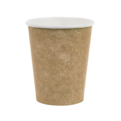 Gobelet Blanc Imprimé Kraft  - 340 ml - 8.8 cm x 5.9 cm x 11.1 cm - 50 unités