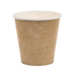 Gobelet Blanc Imprimé Kraft  - 180 ml - 7.2 cm x 5.2 cm x 8 cm - 50 unités