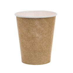 Gobelet Blanc Imprimé Kraft  - 230 ml - Ø80mm H89 cm - 50 unités