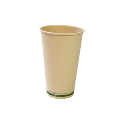 Verre en fibres de bambou sans plastique  - 9 cm x 6 cm x 13,6 cm - 50 unités