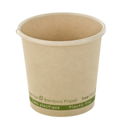 Gobelet en fibres de bambou sans plastique  - 90ml - 6,2 cm x 4,5 cm x 6 cm - 50 unités
