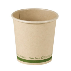 Verre en fibres de bambou sans plastique  - 6,2 cm x 4,6 cm x 6,2 cm - 50 unités
