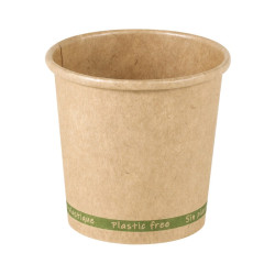 Gobelet kraft "ZEN" sans plastique   - 90 ml - 6,2 cm x 4,5 cm x 6 cm. - 50 unités