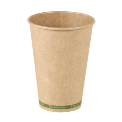 Gobelet kraft "ZEN" sans plastique   - 200 ml - 7 cm x 4,5 cm x 9,1 cm. - 50 unités
