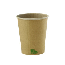 Gobelet Carton Kraft Light "Zen"  - 470 ml - 9 cm x 6 cm x 13.5 cm - 50 unités