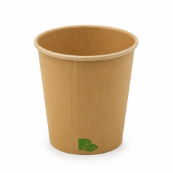 Gobelet carton kraft light "Zen"  - 230 ml - 8 cm x 5,6 cm x 9,2 cm. - 50 unités