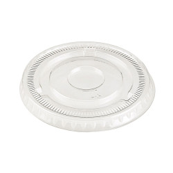 Couvercle PET transparent plat Diam: 7,8 cm 7,8 x 0,8 cm - 100 unités