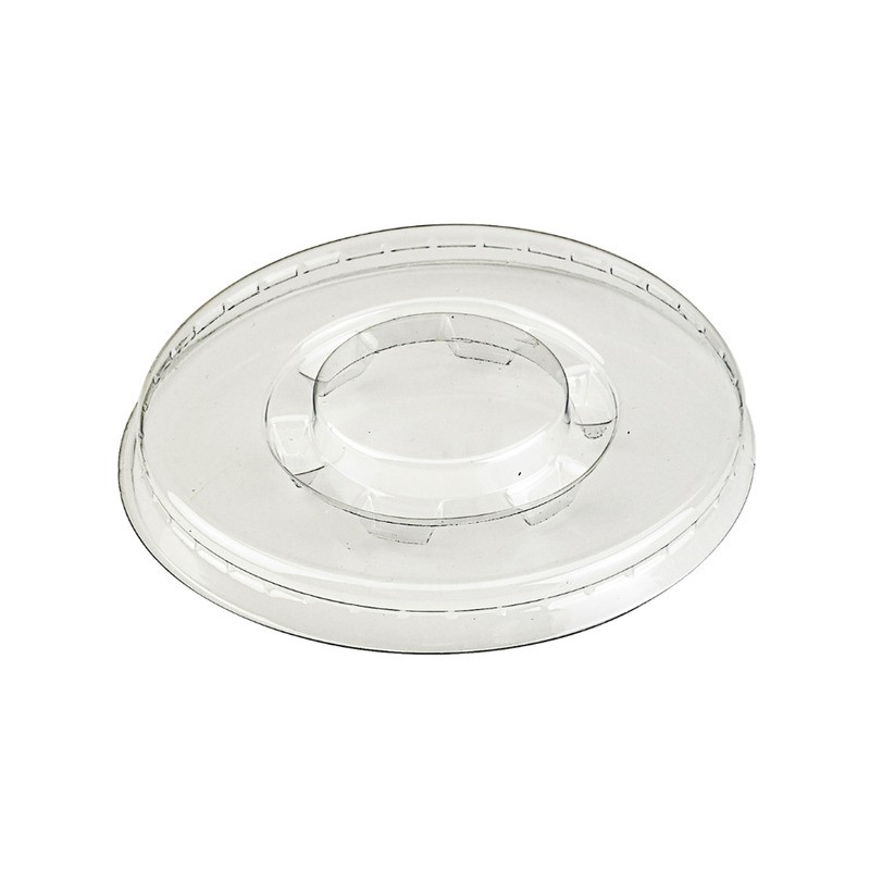 Couvercle PET transparent plat Diam: 8 cm 8 cm - 100 unités