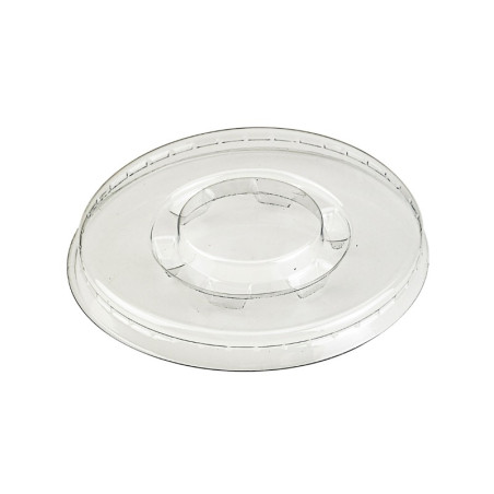 Couvercle PET transparent plat Diam: 8 cm 8 cm - 100 unités