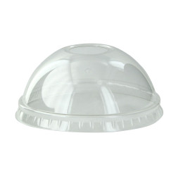 Couvercle PET transparent dôme avec trou Diam: 9 cm 9 x 3 cm x 100 unités