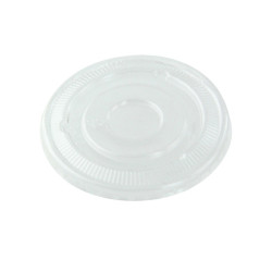 Couvercle PET transparent plat Diam: 9 cm 9 cm - 100 unités
