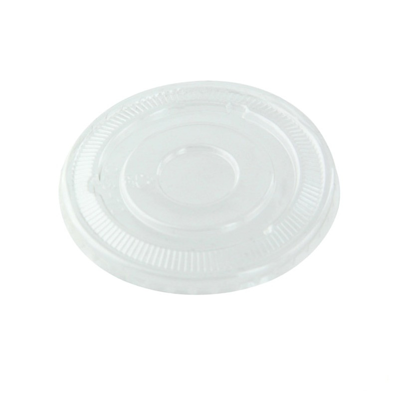 Couvercle PET transparent plat Diam: 9 cm 9 cm - 100 unités