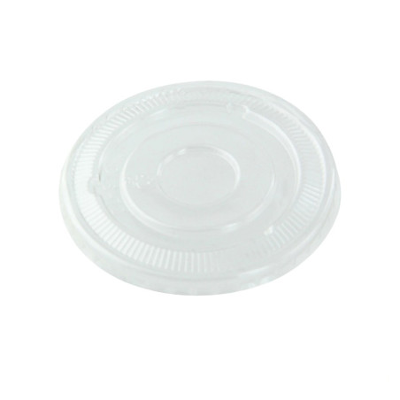 Couvercle PET transparent plat Diam: 9 cm 9 cm - 100 unités