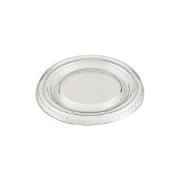 Couvercle PET transparent plat Diam: 9,2 cm 9,2 x 0,8 cm - 100 unités