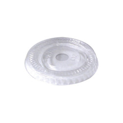 Couvercle PET transparent plat Diam: 9,5 cm 9,5 cm - 50 unités